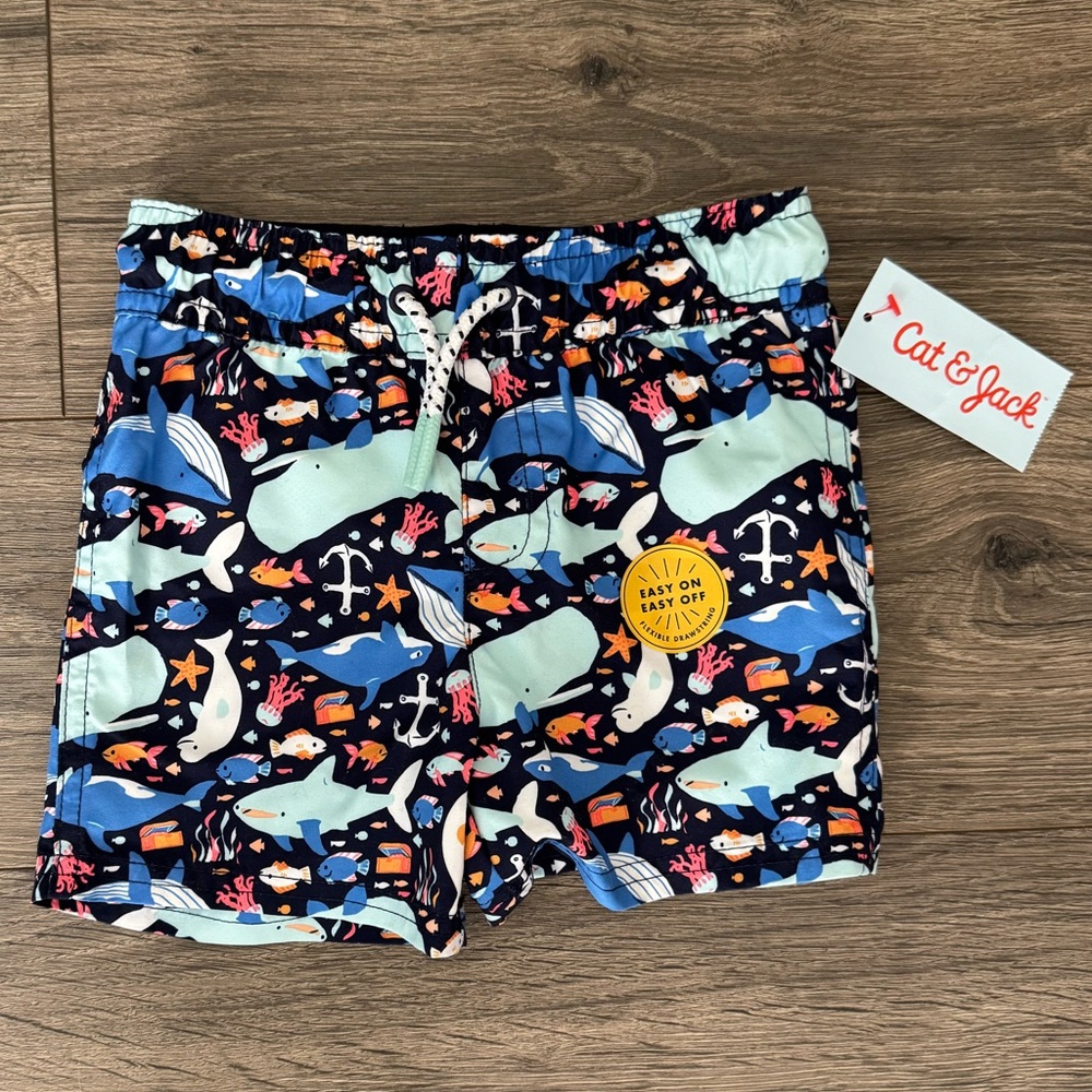 Cat & Jack Toddler Boy Swim Shorts Bathing Suit
